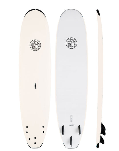 Gnaraloo Soft Surfboards - Schoolie white soft surfboard
