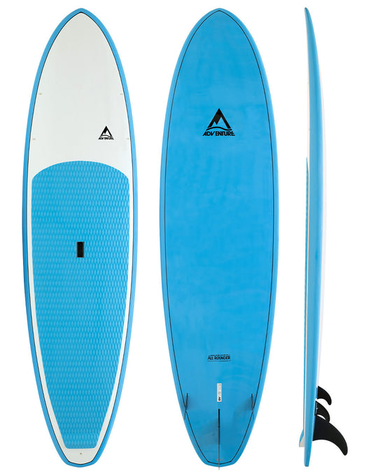 Adventure Paddleboarding - All Rounder blue and white stand up paddlebaord