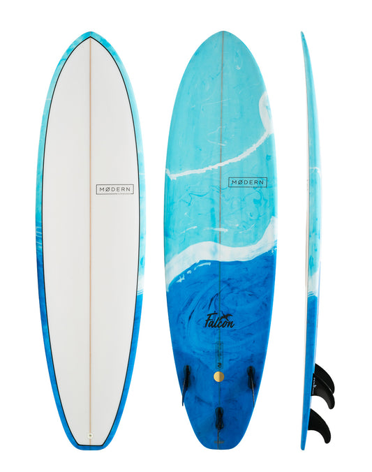 Modern Surfboards - Falcon two tone blue surfboard