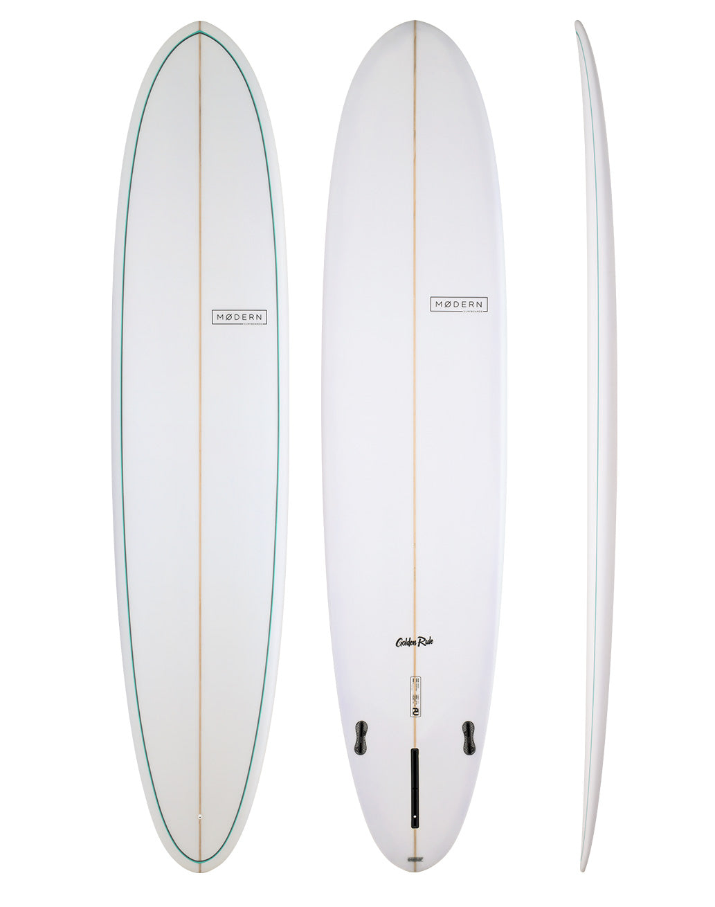 Modern Surfboards - The Golden Rule white longboard