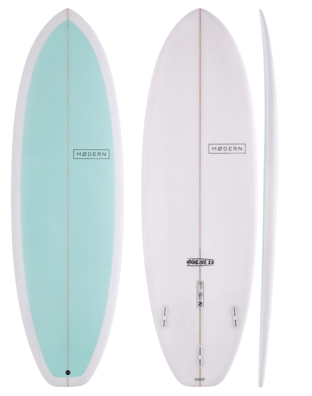 Modern Highline 2.0 sea green surfboard