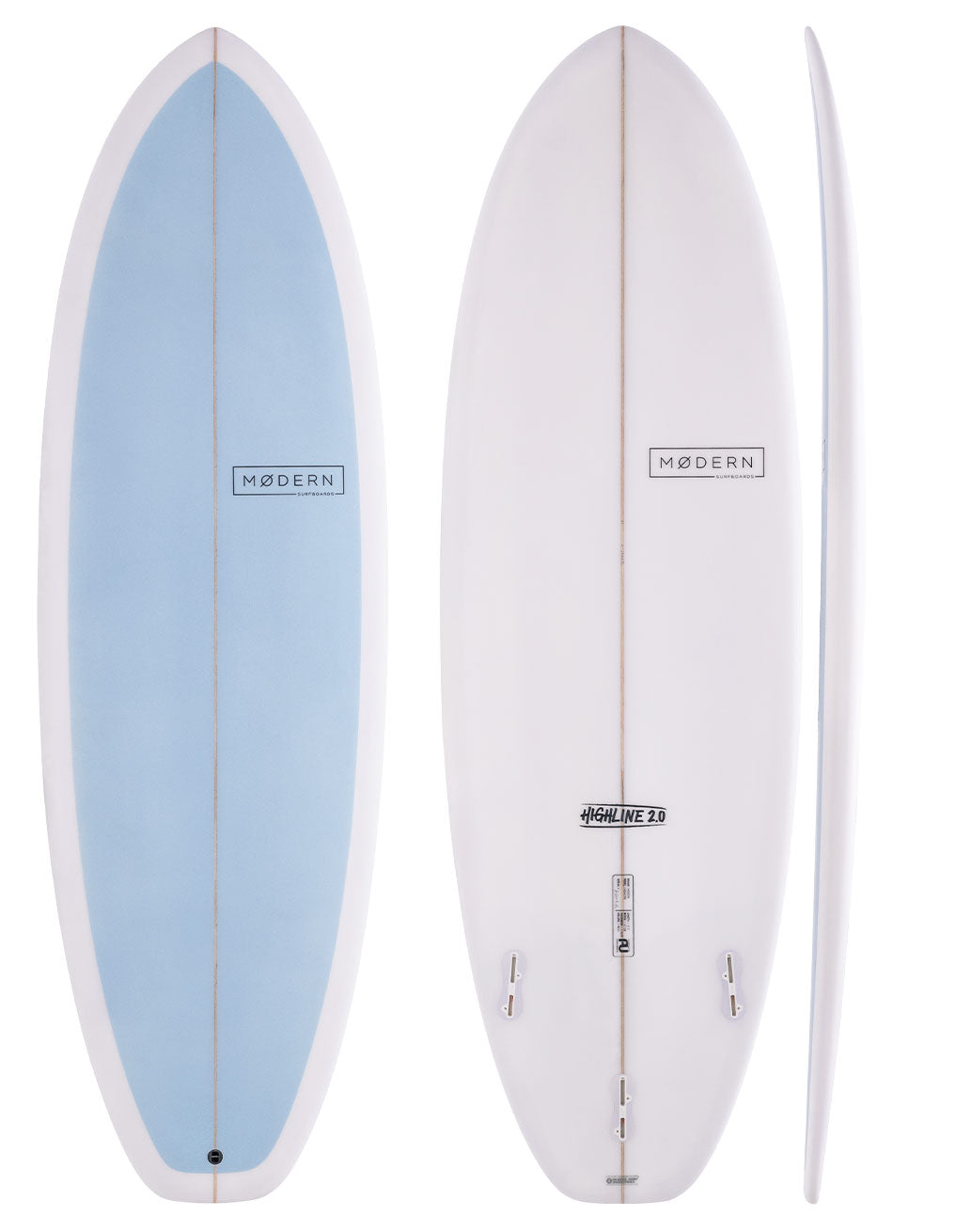 Modern Highline 2.0 sky blue surfboard