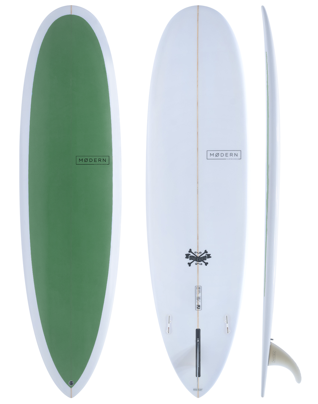Modern Surfboard Love Child - Pine Green