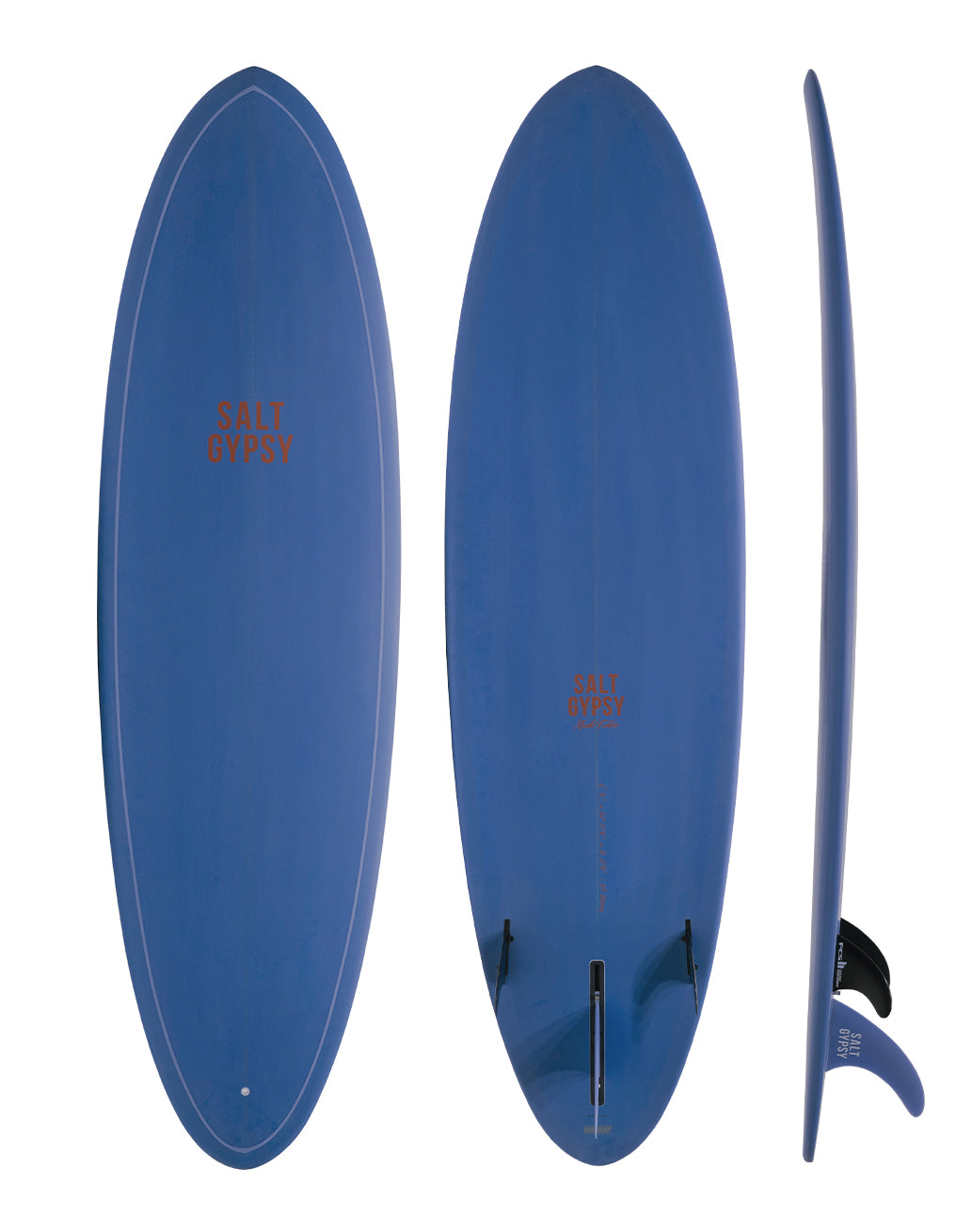 Salt Gypsy Mid Tide mid length surfboard - grape mist