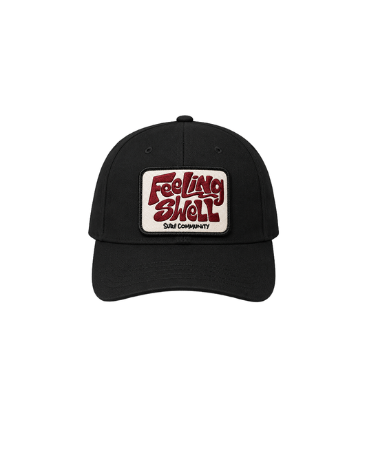 Feeling Swell Logo Badge Flex Fit Cap in Black