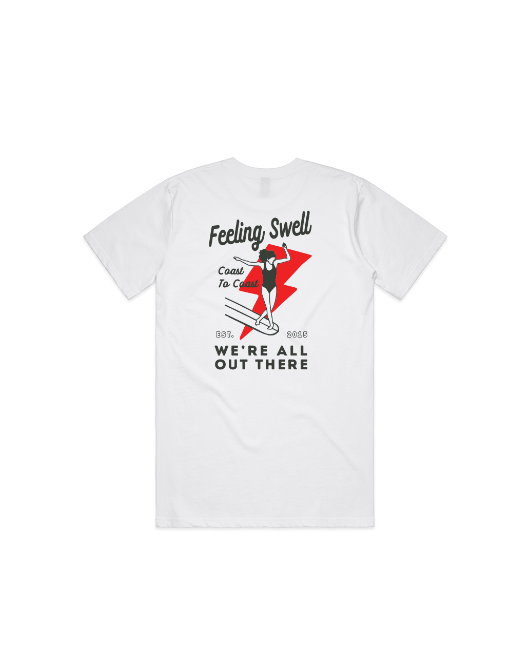 Feelng Swell Mans Coast to Coast to Coast in white - back view