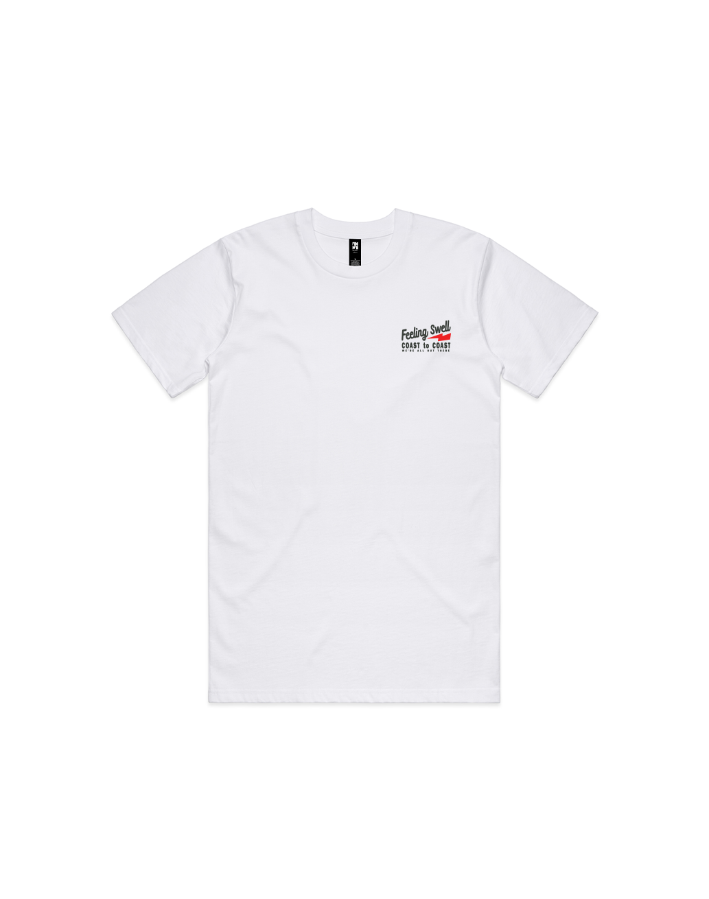 Feelng Swell Mans Coast to Coast to Coast in white - front view