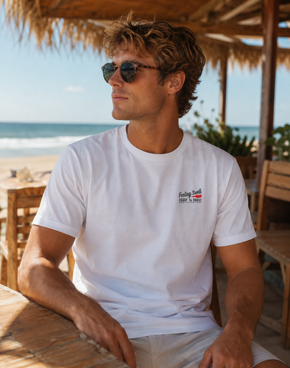 Feelng Swell Mans coast to Coast to Coast in white - front view