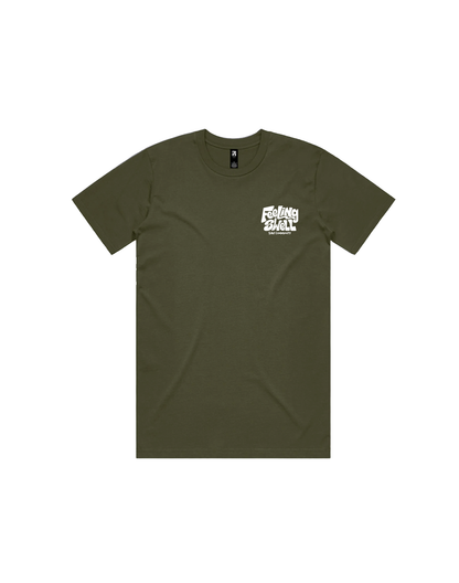 Feeling Swell Men's Classic Tshirt in army color - front view