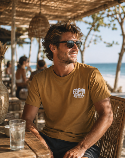 Feeling Swell Men's Classic Tshirt in camel color - front view