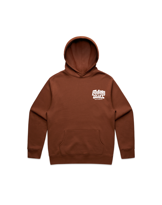 Feeling Swell Unisex Hoodie in Clay color - front view