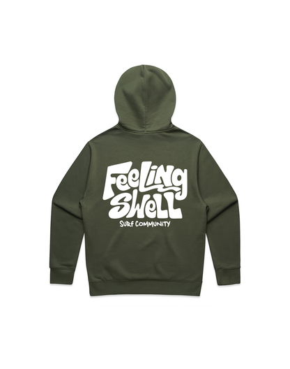 Feeling Swell Unisex Hoodie in Cyprus color - back view