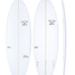 7S - Double Down white surfboard