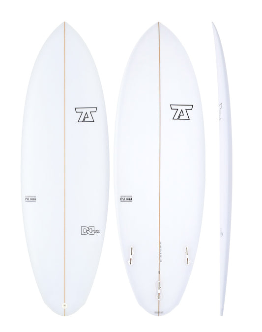 7S - Double Down white surfboard