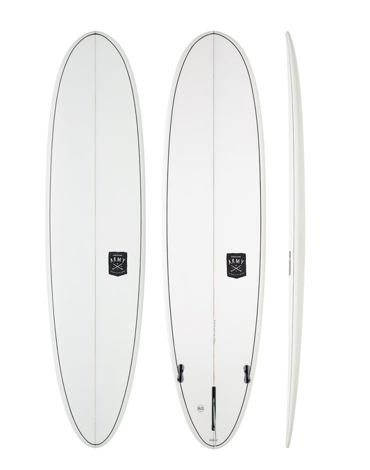 Creative Army Surfboards - Jumbo Jet white longboard