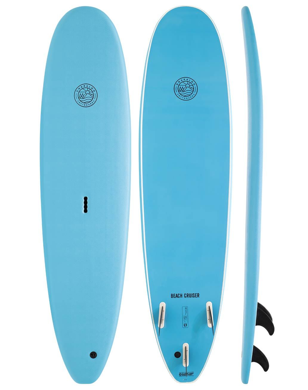 Gnaraloo Soft Surfboards - Beach Cruiser blue soft surfboard