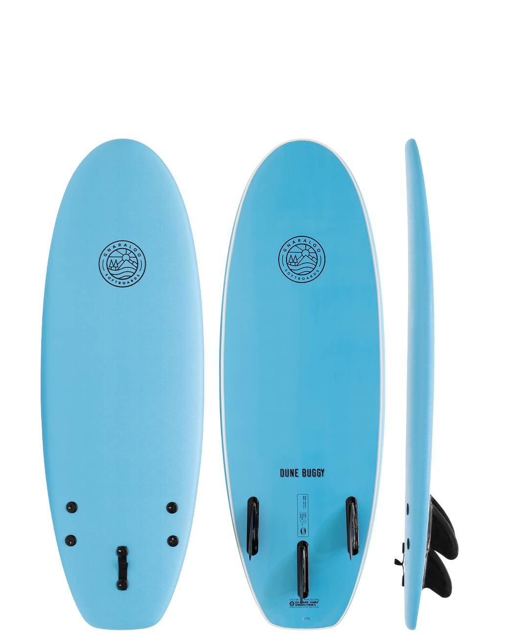 Gnaraloo Soft Surfboards - Dune Buggy blue soft surfboard