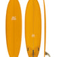 Salt Gypsy Surfboards - Mid Tide mustard yellow mid length surfboard