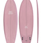 Salt Gypsy Surfboards - Shorebird dirty pink twin fin surfboard